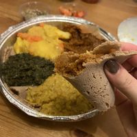 Injera with  filling  at Bejte Ethiopia in Berlin