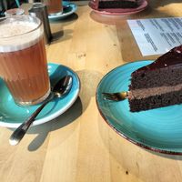 Apple chai and chocolate cherry cake at The Black Cockatoo in Almere