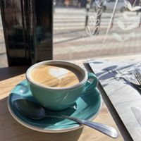 Good coffee with choice of oat or coconut milk   at The Black Cockatoo in Almere