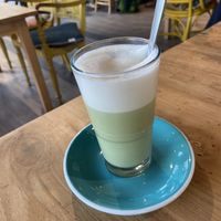 Matcha latte with oatmilk: tasty  at The Black Cockatoo in Almere