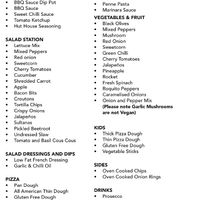 Vegan Menu - June 2018 at Pizza Hut in Worcester