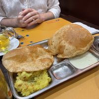 Poori bhaji  at Krishna Vilas in The Hague