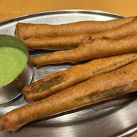 Chili bhajis   at Krishna Vilas in The Hague