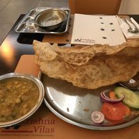 Chole bhatura at Krishna Vilas in The Hague