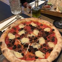 Vegan omnibeef pizza - replaced the bell pepper for olives  at The Hungry Wolf in Koh Samui