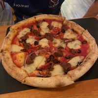 Vegan beef pizzaa  at The Hungry Wolf in Koh Samui