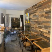 Heather says she wants people to feel like they’re eating in her home... and it is cozy! at Grounded in Stratford