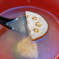 Lotus roots niang tauhu. 1st time seeing it at Veggie House 一芳 - AMK in Northeast Singapore