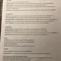 Menu at Kanu Cafe - Doppio Zero Pizza in Edmonton