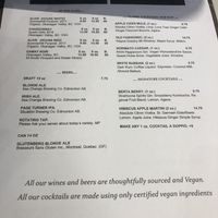 Menu 2  at Kanu Cafe - Doppio Zero Pizza in Edmonton