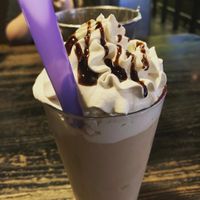 Vegan chocolate milk shake at Burgatory - N Shore in Pittsburgh
