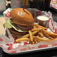 Absolutely amazing Impossible Burger with vegan cheddar and vegan mayo!  at Burgatory - N Shore in Pittsburgh