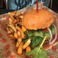 Vegan burger at Burgatory - N Shore in Pittsburgh