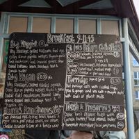 Breakfast menu Jan 22 at The Honey Pot in Penzance