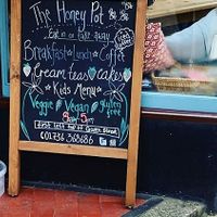 board out front at The Honey Pot in Penzance