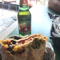 Vegetarian burrito with tofu and guac.  at Burrito del Rio in Winnipeg