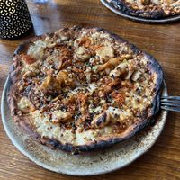 Pizza size — smaller than I wished, but still solid  at Big Slide Brewery in Lake Placid