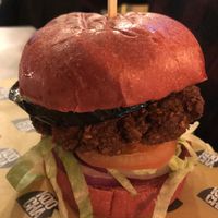 Falafel burger at Koocha Mezze Bar in Bristol