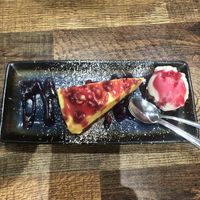 Superb saffron cheesecake at Koocha Mezze Bar in Bristol