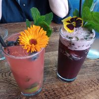 The bramble mocktail (on the right) is delicious. at Koocha Mezze Bar in Bristol