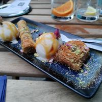 Delicious baklava at Koocha Mezze Bar in Bristol