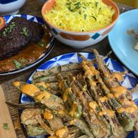Okra fries are delicious   at Koocha Mezze Bar in Bristol