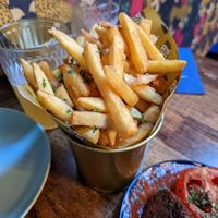 garlic fries  at Koocha Mezze Bar in Bristol