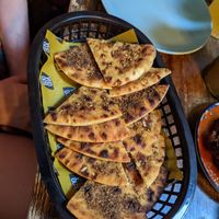zaatar bread  at Koocha Mezze Bar in Bristol