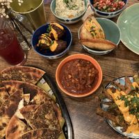 Our mezze table  at Koocha Mezze Bar in Bristol