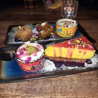 Cheesecake and baklava at Koocha Mezze Bar in Bristol