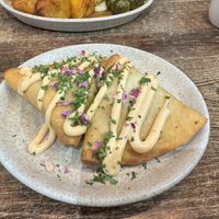 Sweet potato samosas  at Koocha Mezze Bar in Bristol