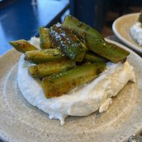 Whipped feta and cucumber  at Koocha Mezze Bar in Bristol