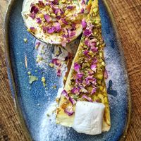 Pistachio and marshmallow cheesecake (8/10) at Koocha Mezze Bar in Bristol