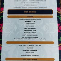 Drinks and desserts at Koocha Mezze Bar in Bristol