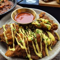 Oyster mushroom wings at Koocha Mezze Bar in Bristol