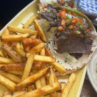 Doner and fries   at Koocha Mezze Bar in Bristol