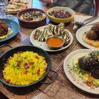 Mezze plates at Koocha Mezze Bar in Bristol