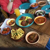 Selection of delicious mezzo  at Koocha Mezze Bar in Bristol