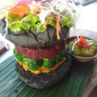 Vegan special of the day at OM Burger in Pecatu