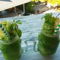 Zinger juices - so good! at OM Burger in Pecatu