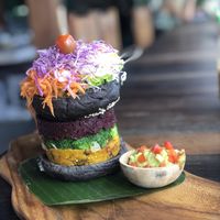 Triple Black burger  at OM Burger in Pecatu