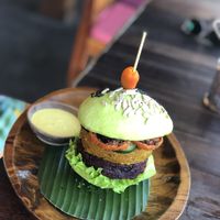 Avocado burger  at OM Burger in Pecatu