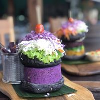 Burger beetroot at OM Burger in Pecatu