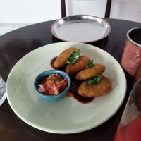 The mysterious extremely tasty coconut tofu cake thing at Go Native - Jayanagar in Bangalore