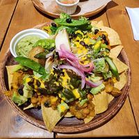 Vegan nachos at TacoTaco in Hakuba