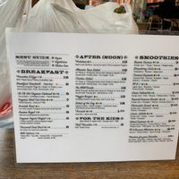 Menu side 2 at Basimo Beach Cafe - Mandalay Ave in Clearwater Beach