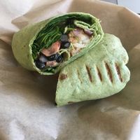 Vegan Keegan burrito with no avocado at Yaks in Mount Shasta