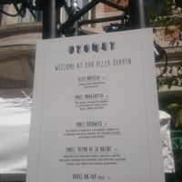 Menu at Otomat in Leuven