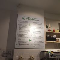 Vegan menu at Happy Blender in Athens