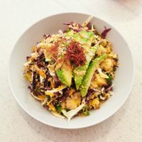 Exotic super salad at Happy Blender in Athens